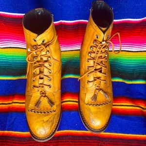 Lace up boots w/ a western flare!